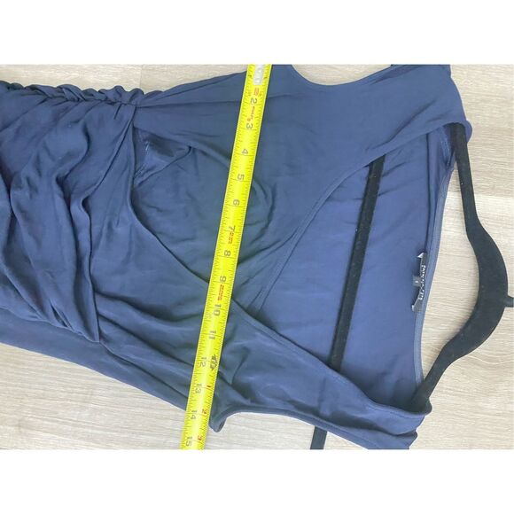 Patrizia Pepe *NAVY Wrap Asymmetrical Vintage Mini Dress, Size 1 / Small - Picture 7 of 9